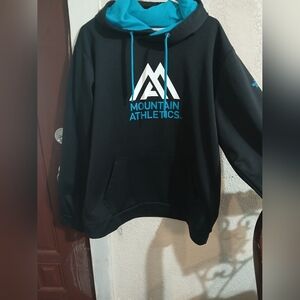 The North Face Black Hoodie with Blue Accents